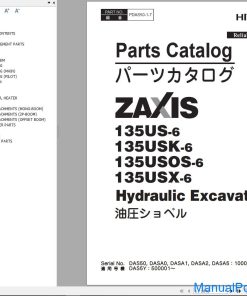 Hitachi Hydraulic Excavator ZX135US-6 ZX135USK-6 Parts Catalog EN JP