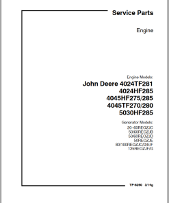 John Deere Engine 4024TF281 4024HF285 4045HF275285 4045TF270280 5030HF285 Service Parts_EN