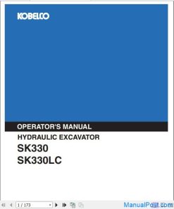 Kobelco Hydraulic Excavator SK330 SK330LC Operator's Manual