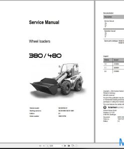 Kramer Wheel Loader 380 480 Service Manual 1000115790