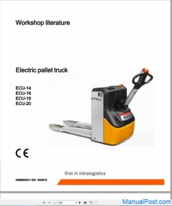 Still Steds Forklift Truck Electric Pallet ECU-14 ECU-16 ECU-18 ECU-20 Workshop Manual