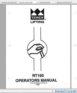 Terex Rough Terrain Crane RT160 Parts Manual, Operators Manual & Schematic