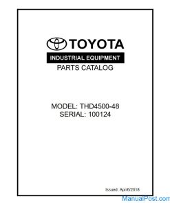 Toyota Forklift THD4500-48