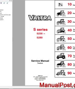 Valtra Tractor S230 to S280 Service Manual 39220212