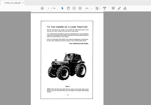 Case IH Tractor 1694 Operator’s Manual_9-9922