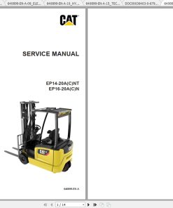 Caterpillar Lift Truck EP20AN Service Manuals