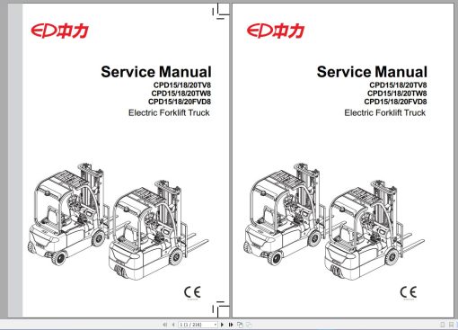 EP Forklift Parts Service Operator Manual Collection 2019