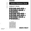 Komatsu Forklift Truck FG(FD)35,40,45,50A(Z)-7 FD35,40,45,50Z(A)-8 Operation & Maintenance Manual_AEC08E1-01