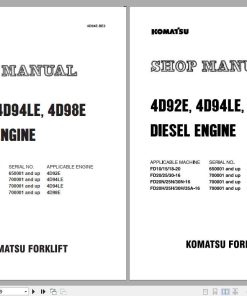 Komatsu Forklift Truck 4D92E 4D94LE 4D98E Diesel Engine Shop Manual_4D94E-BE3