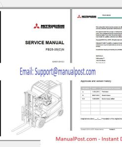 Mitsubishi Forklift FB25CN Service Manual