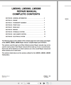 New Holland LM5040 LM5060 LM5080 Repair Manual_87755314