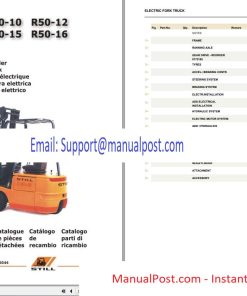 Still Electric Forklift Truck R50 10-12-15-16 Spare Parts List