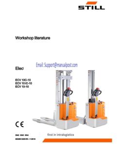 Still Electric Pallet Stacker ECV 10C-10, ECV 10iC-10, ECV 10-10 Workshop Manual