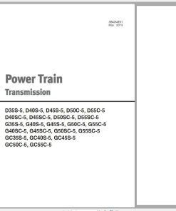 Doosan Transmission D(G) D35S-5 D40S-5 D45S-5 D50C-5 D55C-5 PT Service Manual SB4264E01 05.2013