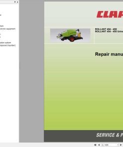 Claas Balers ROLLANT 454-455 ROLLANT 454-455 Uniwrap Repair Manual