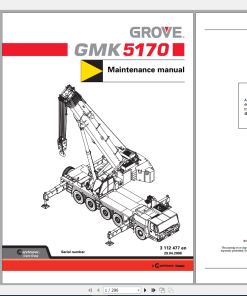 Grove Mobile Crane GMK 5170 Operating & Maintenance Manual