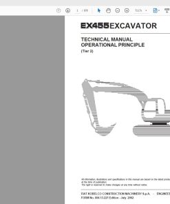 Hitachi Hydraulic Excavator EX455 Technical Manual Operational Princible Tier 2