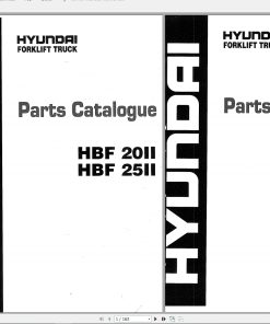 Hyundai Forklift HBF20II, HBF25II Parts Manual