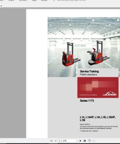 Linde Forklift Series 1173_L14,L14AP,L14i,L16,L16AP,L16i EN_1406 Service Manuals