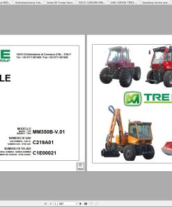 Merlo TREEMME MM350B Service & Maintenance Manual, Parts Manual, Hydraulic & Electrical Diagram DE