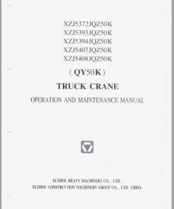 XCMG Truck Crane QY50K Operation And Maintenance Manual