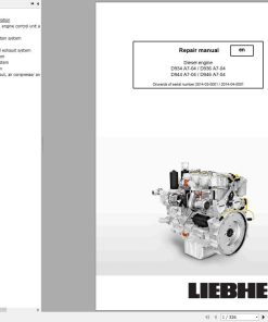 Claas TORION Liebherr Engine D934 A7-04 D936 A7-04 D944 A7-04 D946 A7-04 Repair Manual