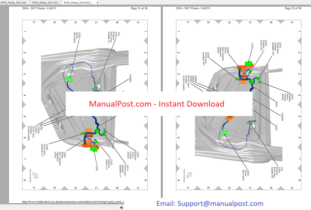 FORD FIESTA 20102017 Electrical Wiring Diagrams ManualPost Instant