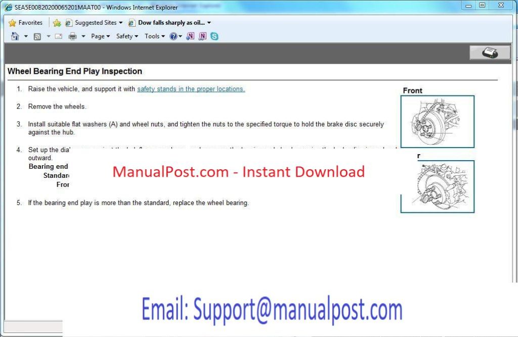 2008 HONDA ACCORD MAINTENANCE MANUAL visual data 6