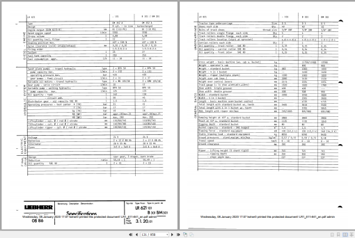 Liebherr Crawler Loader LR 611 – 641 Service Manual