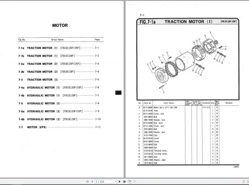 Nichiyu Forklift FB-B20_25_28P-STD-VERVOLG Parts List