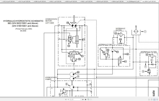 Bobcat Loader 963 Hydraulic & Electrical Schematic