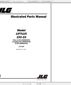 JLG Liftlux 153-22 Operators Service & Parts Manuals