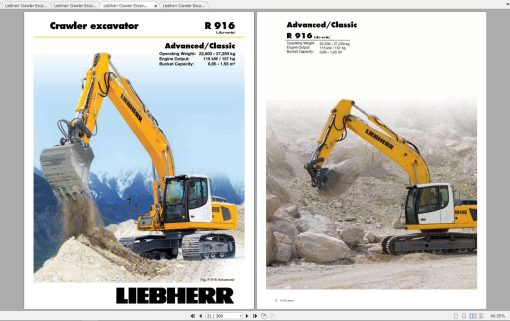 Liebherr Crawler Excavator R916 Classic Operator’s Manuals