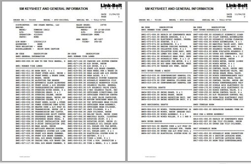 Linkbelt Telescopic Truck Crane HTC-86100XL Service Manual