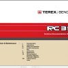 Terex Mobile Crane RC35_EN_IT_FR 35 ton Worskhop Manual, Spare Parts and Diagram Schematic