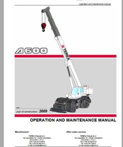 Terex Crane A600 Operation and Maintenance Manual